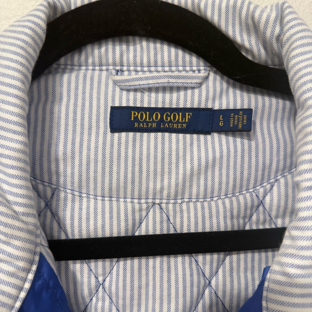 Polo Golf Ralph Lauren Spring Blue Heritage Quilted Vest L - Picture 3 of 9